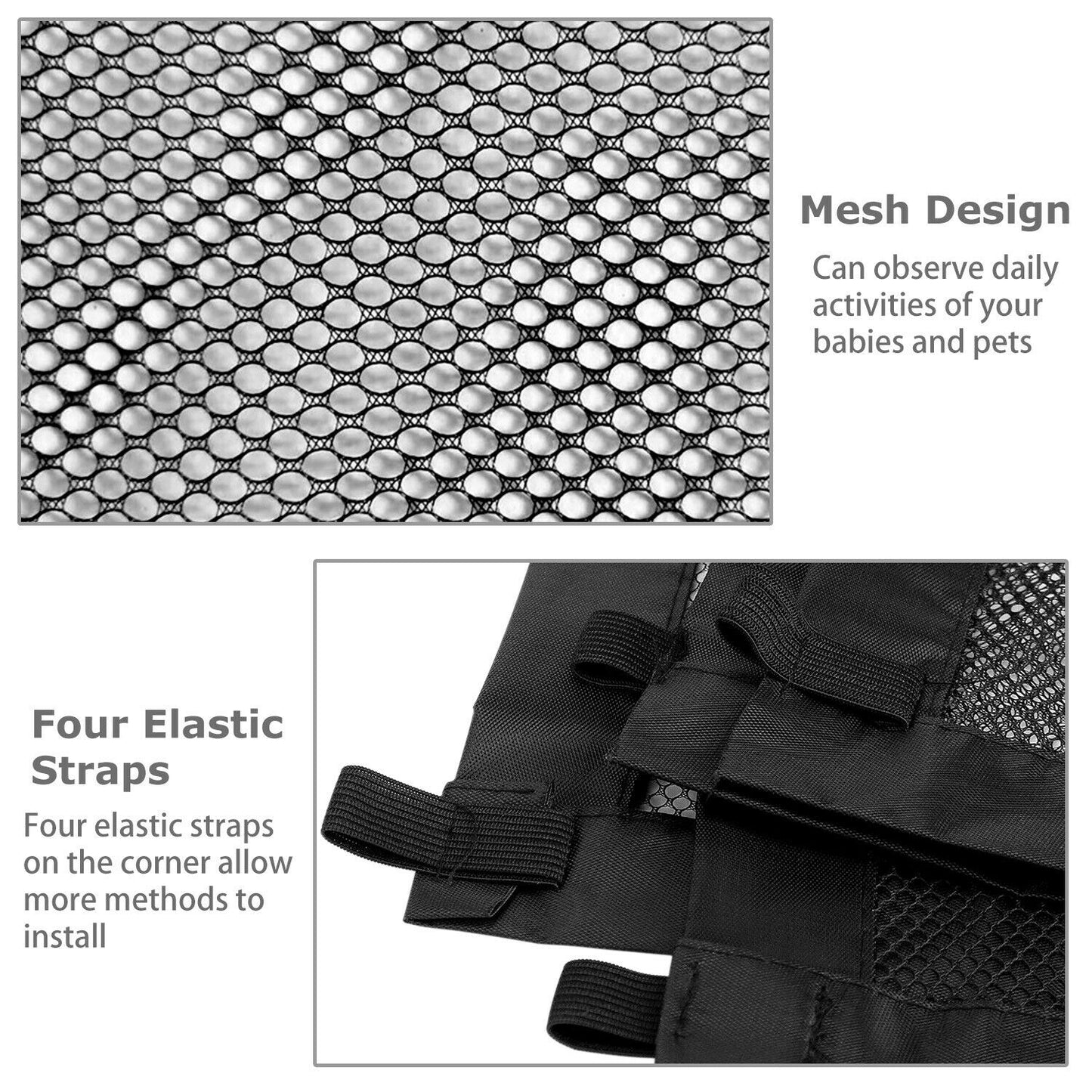 Pets Dog Cat Baby Safety Gate Mesh Fence Magic Portable Guard Net Stairs Doors - Paw Pet