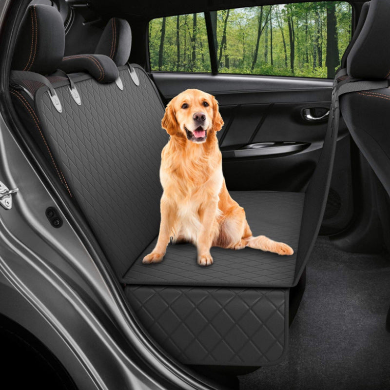 Dog Car Seat Cover View Mesh Pet Carrier Hammock Safety Protector Car Rear Back Seat Mat With Zipper And Pocket For Travel - Paw Pet