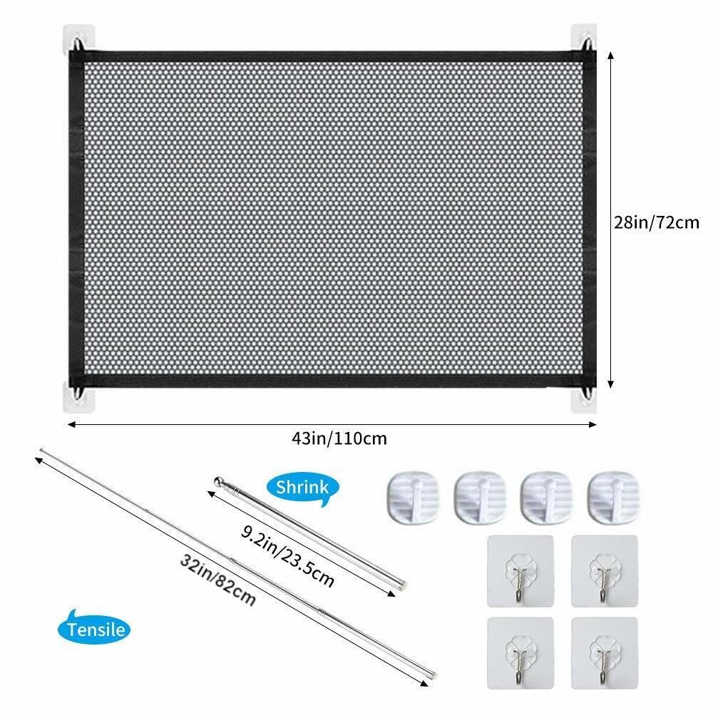 Pets Dog Cat Baby Safety Gate Mesh Fence Magic Portable Guard Net Stairs Doors - Paw Pet