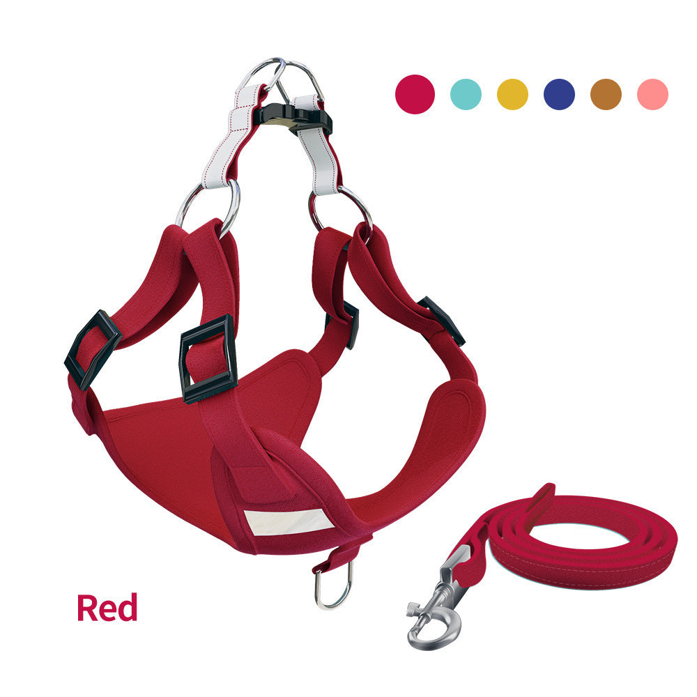 Pet Dog Harness Reflective Dog Leash Vest Type Harness Set - Paw Pet