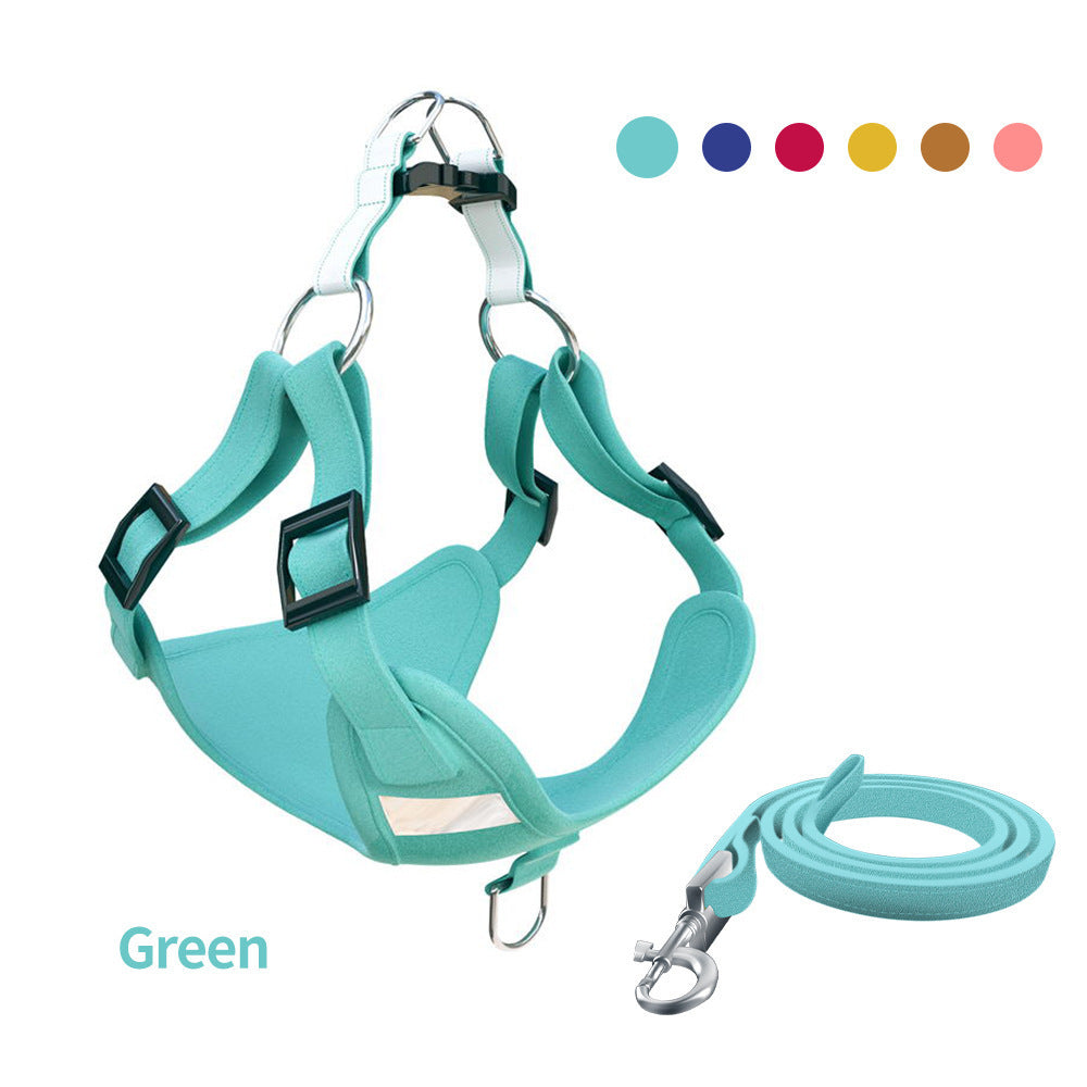 Pet Dog Harness Reflective Dog Leash Vest Type Harness Set - Paw Pet