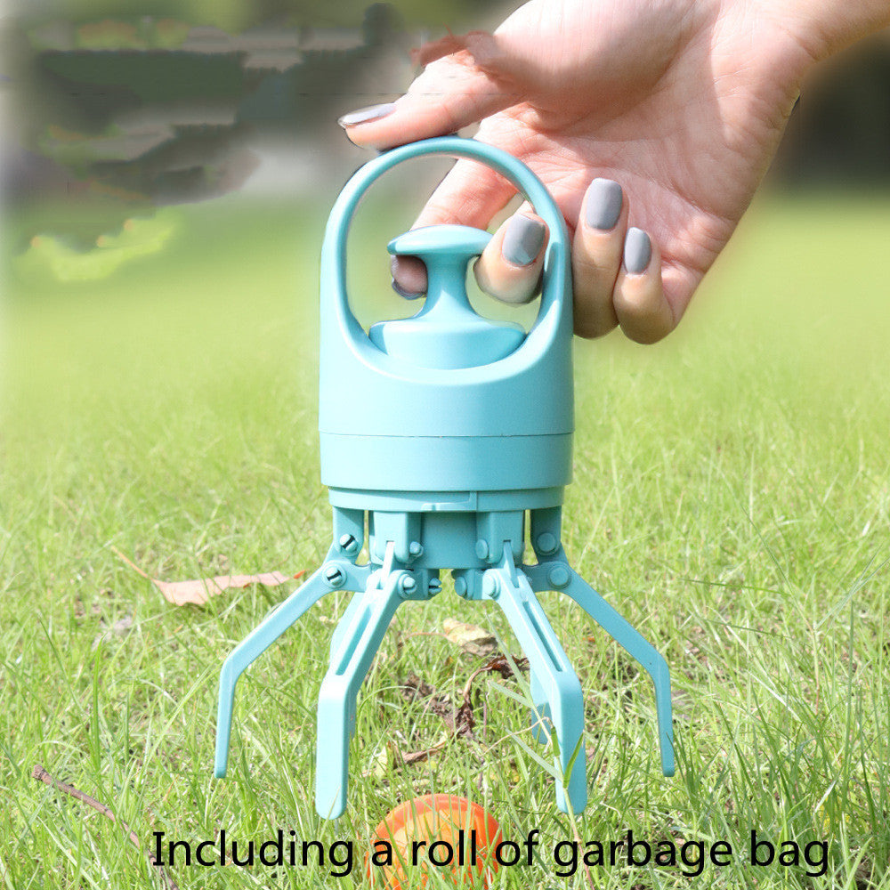 Portable Lightweight Dog Pooper Scooper With Built-in Poop Bag Dispenser Eight-claw Shovel For Pet Toilet Picker Pet Products - Paw Pet
