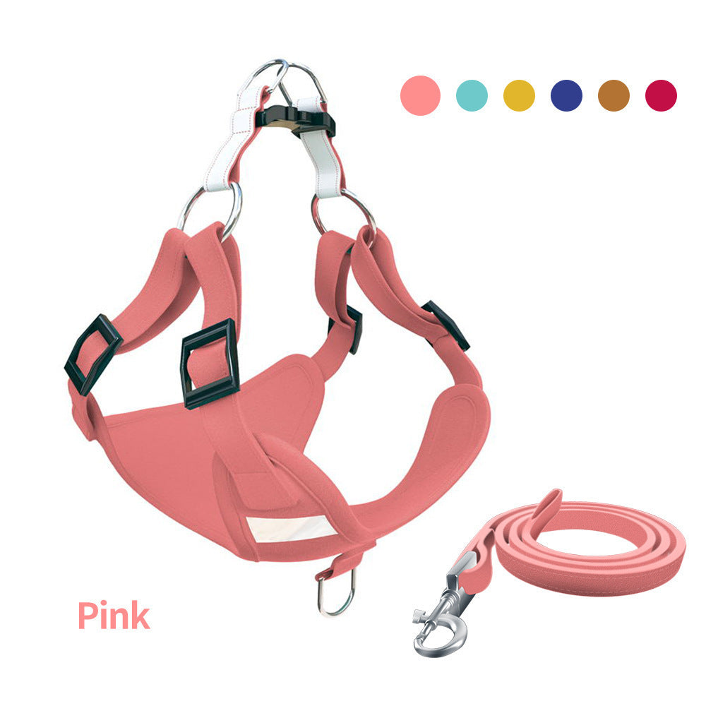Pet Dog Harness Reflective Dog Leash Vest Type Harness Set - Paw Pet