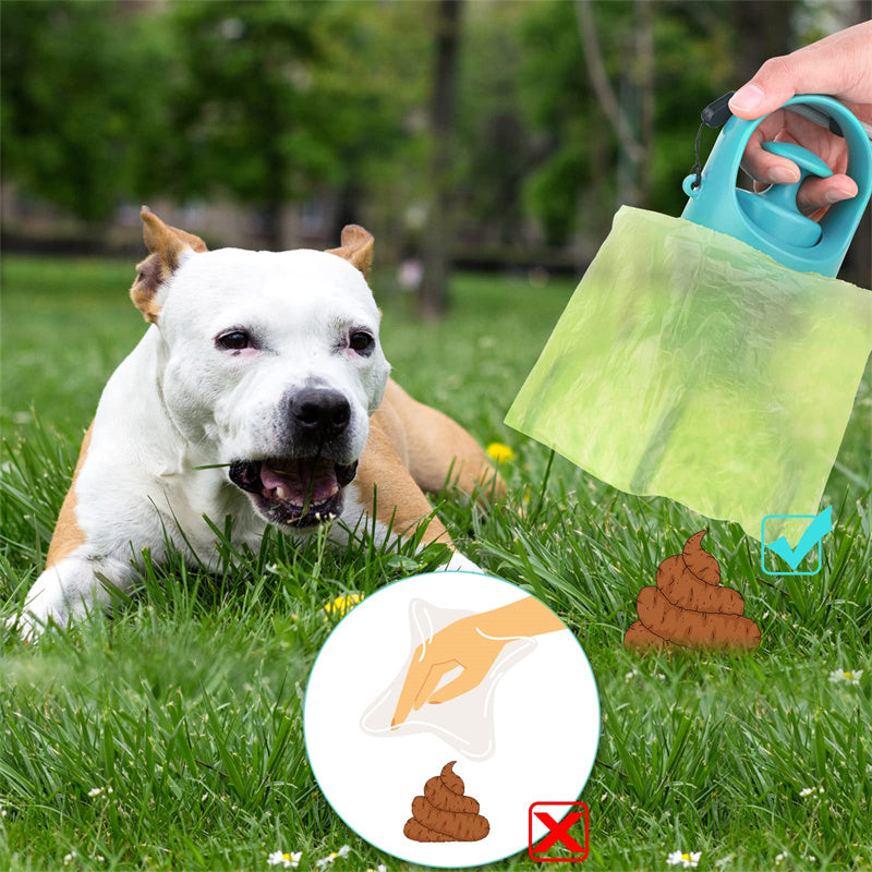 Portable Lightweight Dog Pooper Scooper With Built-in Poop Bag Dispenser Eight-claw Shovel For Pet Toilet Picker Pet Products - Paw Pet