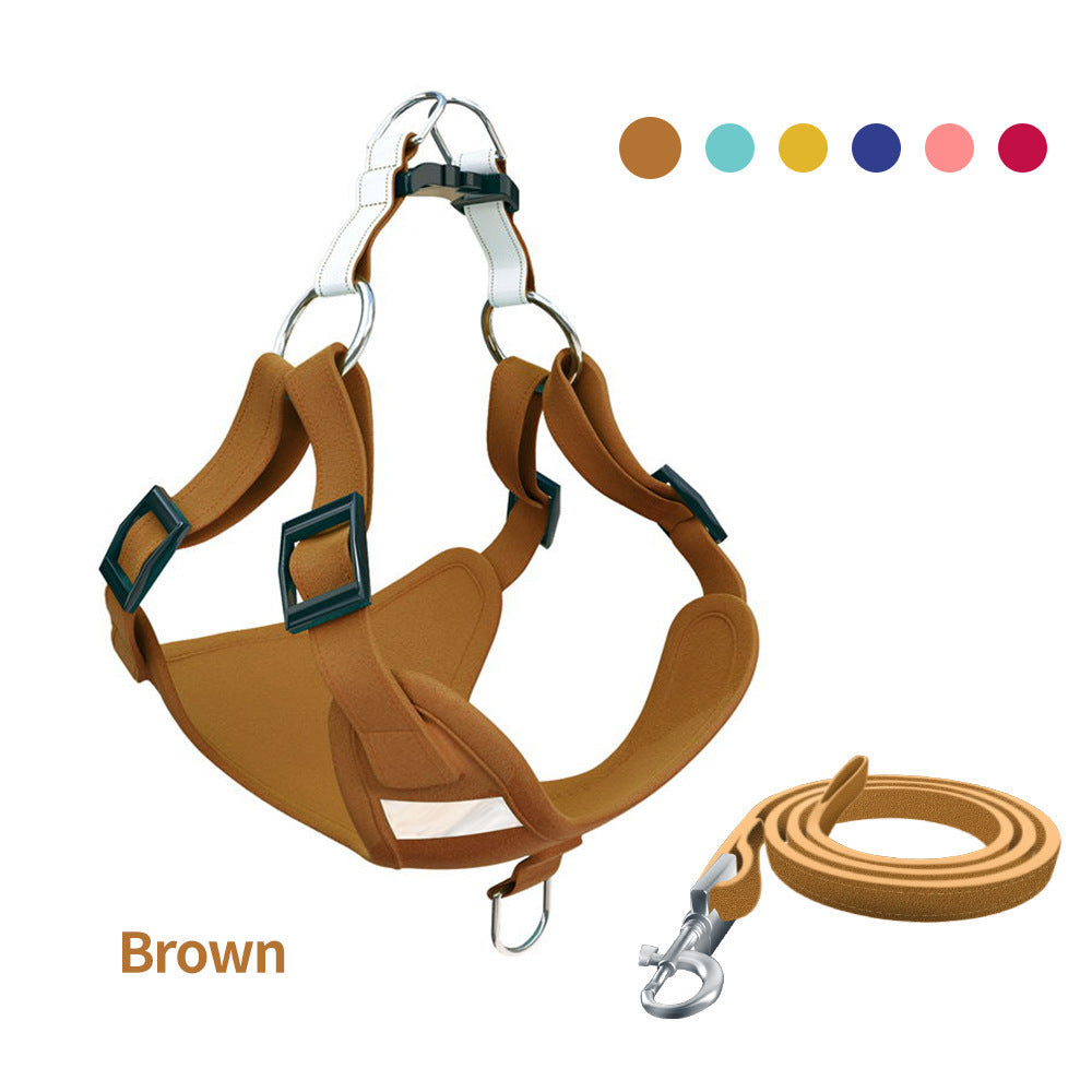 Pet Dog Harness Reflective Dog Leash Vest Type Harness Set - Paw Pet