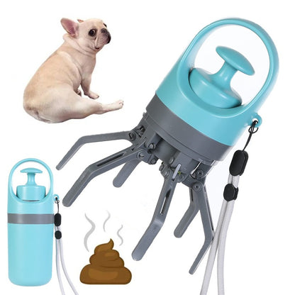 Portable Lightweight Dog Pooper Scooper With Built-in Poop Bag Dispenser Eight-claw Shovel For Pet Toilet Picker Pet Products - Paw Pet