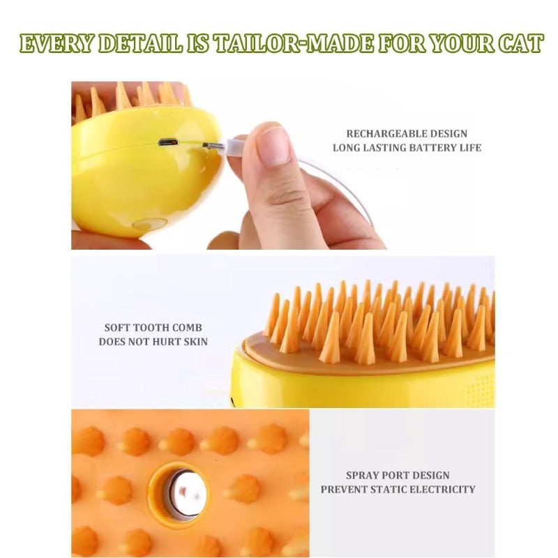 Pet Electric Spray Massage Comb Steam Brush - Paw Pet