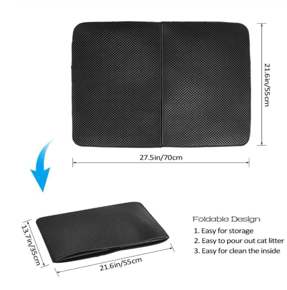 Waterproof Pet Cat Litter Mat EVA Double Layer Cat Litter Trapping Pet Litter Cat Mat Clean Pad Products For Cats Accessories - Paw Pet