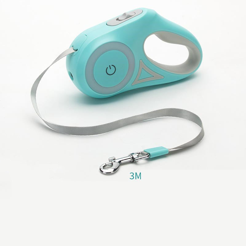 Dog Leash Retractable Leash And Dog Collar Spotlight Automatic Pet Dog Cat Traction Rope For Small Medium Dogs Pet Product - Paw Pet