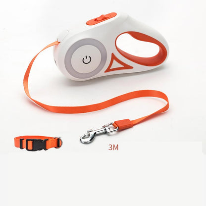 Dog Leash Retractable Leash And Dog Collar Spotlight Automatic Pet Dog Cat Traction Rope For Small Medium Dogs Pet Product - Paw Pet