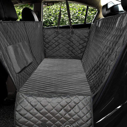 Dog Car Seat Cover View Mesh Pet Carrier Hammock Safety Protector Car Rear Back Seat Mat With Zipper And Pocket For Travel - Paw Pet