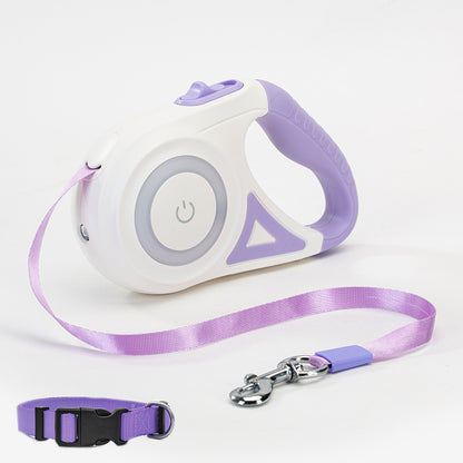 Dog Leash Retractable Leash And Dog Collar Spotlight Automatic Pet Dog Cat Traction Rope For Small Medium Dogs Pet Product - Paw Pet