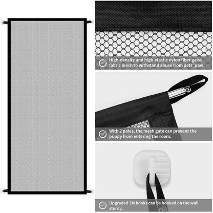 Pets Dog Cat Baby Safety Gate Mesh Fence Magic Portable Guard Net Stairs Doors - Paw Pet