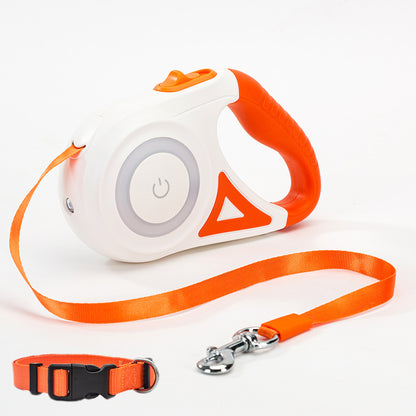Dog Leash Retractable Leash And Dog Collar Spotlight Automatic Pet Dog Cat Traction Rope For Small Medium Dogs Pet Product - Paw Pet
